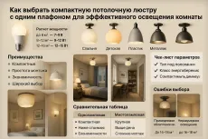 Как выбрать компактную потолочную люстру с одним плафоном для эффективного освещения комнаты
